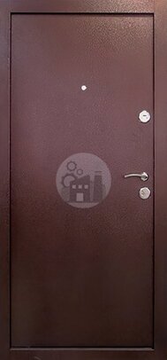 металлическая дверь для дачи, порошковое покрытие медный антик - внутренняя часть двери ДВ-863